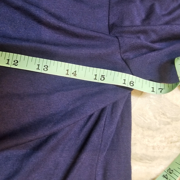 Korsis Navy Blue Empire Waist Pocket Dress Women’s Size Large Long Sleeve - Picture 7 of 8